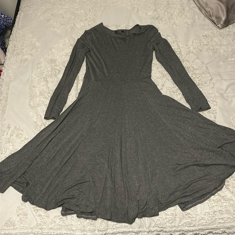 Grey midi dress
